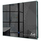 Specchio LED Quadrato | Pulsante touch | Luce bianca fredda - Reyze Serie Motivated Modello 8